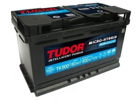 Батарея аккумуляторная TUDOR 80А/ч 800А обратная полярн. стандартные (Европа) клеммы