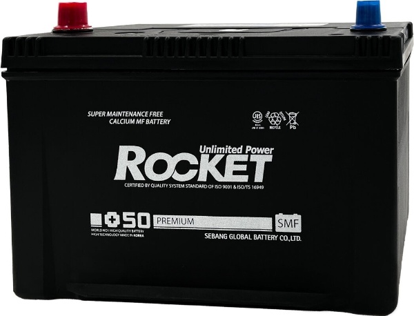 Батарея аккумуляторная ROCKET SMF125D31R 100А/ч 830А прямая полярн. выносные (Азия) клеммы