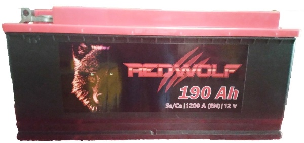 Батарея аккумуляторная REDWOLF RWB1901 190А/ч 1200А прямая полярн. болтовые грузовые клеммы