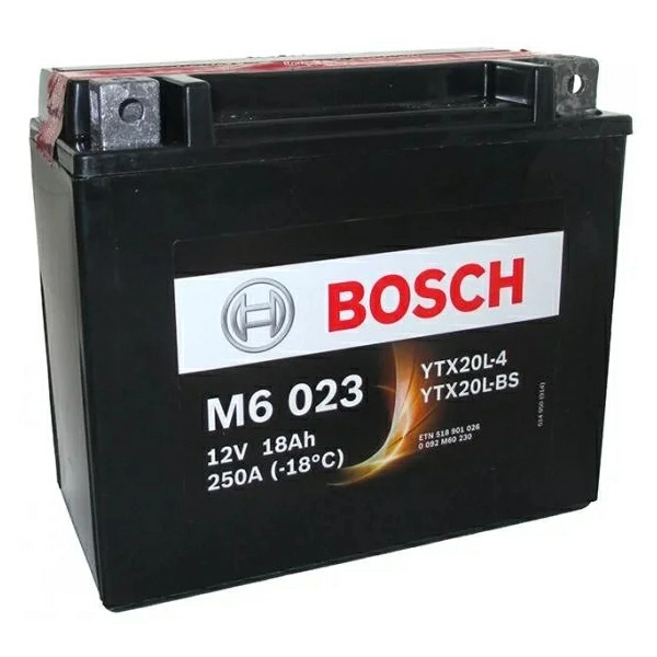 Мото Аккумулятор Bosch AGM M6 023 12V 18Ah 250A R+