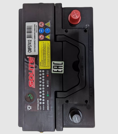 Батарея аккумуляторная Solite 57412 74А/ч 690А обратная полярн. стандартные (Европа) клеммы