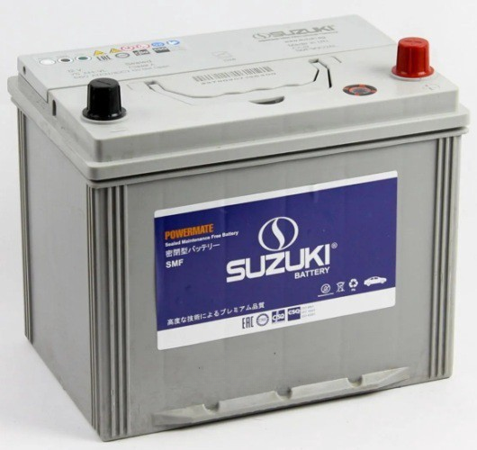 Батарея аккумуляторная SUZUKI 90D26L 75А/ч 660А обратная полярн. выносные (Азия) клеммы