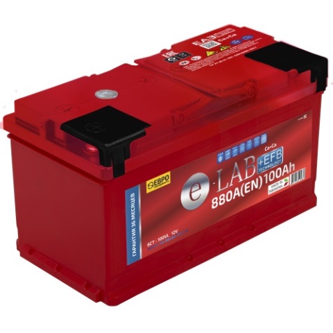 Аккумулятор E-LAB EFB 6СТ-100 оп 100 Ач 840 А 352х175х190 EFB [L5]