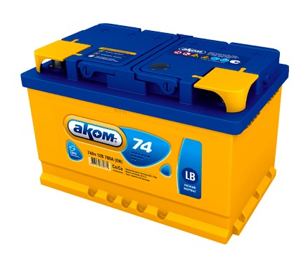 Аккумулятор АКОМ LB 74 АЧ ОП (низкий)
