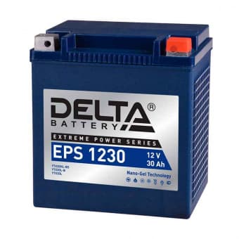 Мото аккумулятор Delta EPS 1230 (12V / 30Ah / 360A) [YTX30L YTX30HL-BS YTX30L-B YIX30L YIX30L-BS YB30L 53030 SY50-N18L-AT Y60-N24L-A]